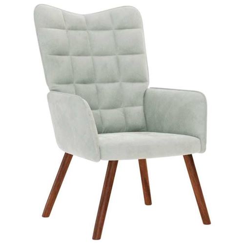 vidaXL Relaxstoel velours gris clair