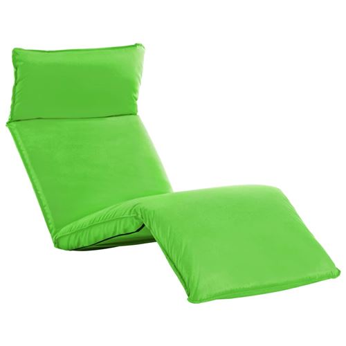 Chaise longue pliable en tissu Oxford Vert