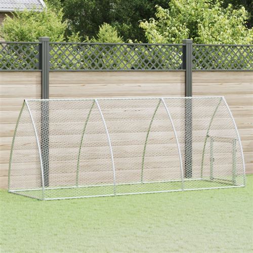 Meilleurs prix pour vidaXL Kippenhok 300x105x120 cm gegalvaniseerd staal zilverkleurig172553