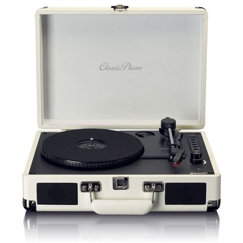 Platine vinyle Bluetooth avec enceintes int&eacute;gr&eacute;s TT-115CR Cr&egrave;me