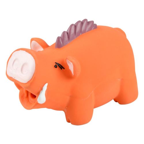 Meilleurs prix pour Jouet Sonore en Latex Sanglier 16cm Orange