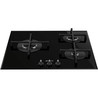 SMEG Plaque gaz PV163B3, Linéa, 3 foyers, Verre, Thermocouples