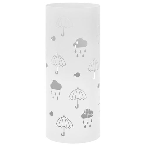 VidaXL Porte-parapluie Design Parapluies Acier Blanc