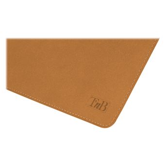 Tapis de souris T'nB en cuir recyclé, Made in France - Marron