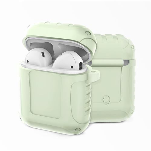 Coque en silicone antichocs cyan pour écouteur Apple AirPods