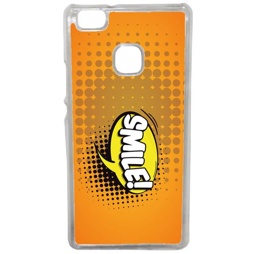 Coque Smile Fond Orange Compatible Huawei Mate 9 Lite Transparent