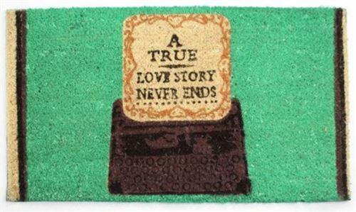 Amour Paillasson Essuie-Pieds - A True Love Story Never Ends, Retro Style (40x70 cm)