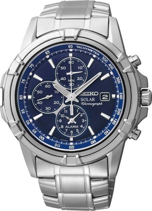 Montre Homme Seiko Solar SSC141P1 à Cadran bleu
