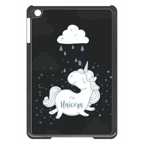 Coque Apple Ipad Mini 2 Unicorne Nuage Fond Noir 2