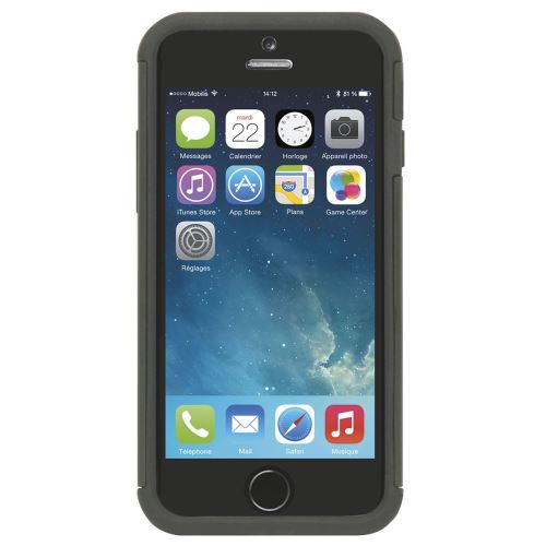 Mobilis BUMPER - Achterzijde behuizing voor mobiele telefoon - silicone, polycarbonaat - zwart - voor Apple iPhone 5, 5s