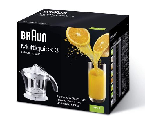 Braun Mpz9 Presse Agrumes 20 Watts 1000Ml Blanc