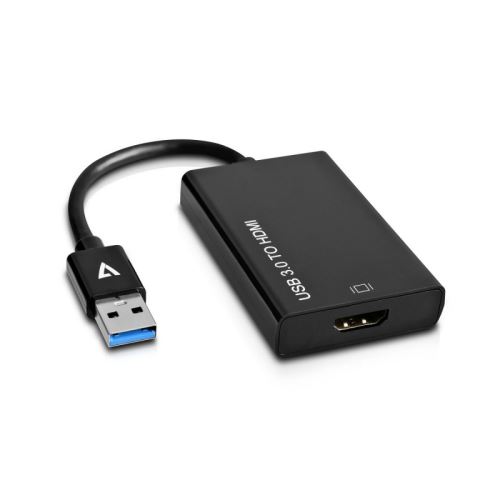 v7 adaptateur vidéo usb 3.0 a mâle vers hdmi femelle, noir noir