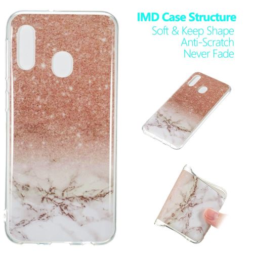 Coque en TPU motif de marbre IMD style F pour votre Samsung Galaxy A20e