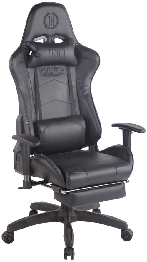 Fauteuil de bureau Turbo XL en similicuir , Noir / Noir/Similicuir