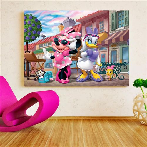 AG ART Poster XXL intisse Minnie et Daisy en ville Disney 155X115 CM