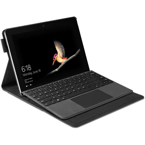 Spigen Stand Folio - Flip cover voor tablet - synthetisch leer, polycarbonaat - houtskoolgrijs - voor Microsoft Surface Go