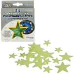 24 Deco Phosphorescentes Etoiles Adhesives Brille Dans Le Noir