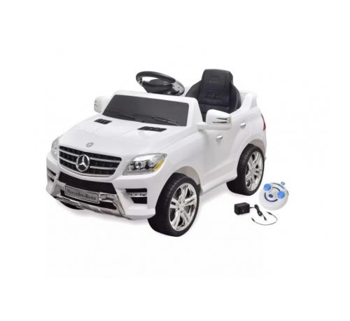 vidaXL Voiture électrique 6 V avec télécommande Mercedes Benz ML350 blanche