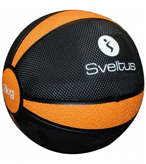 Sveltus médecine-ball 2 kg noir/orange en boîte