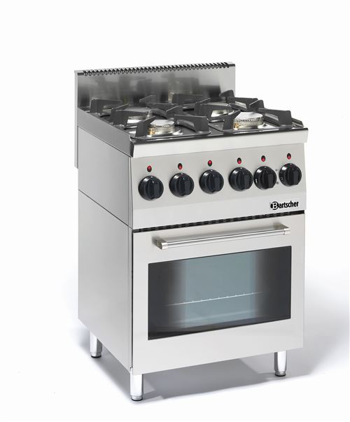 Fourneau gaz 600, L600, 4 feux, four multifonction