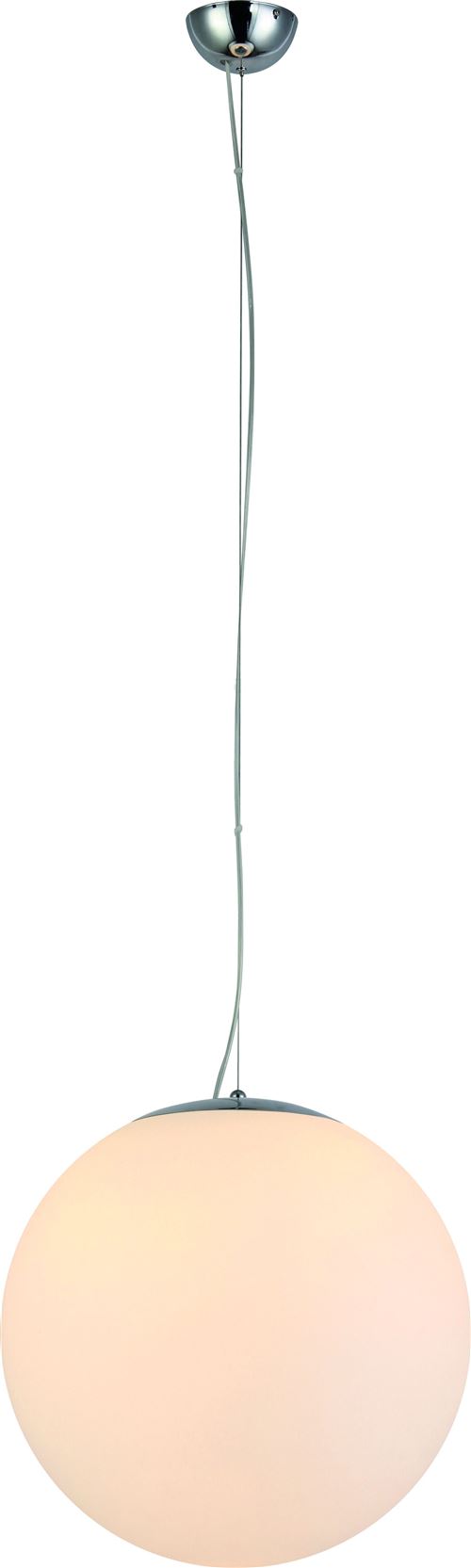 Paris Prix - Lampe Suspension Design emil 50cm Blanc