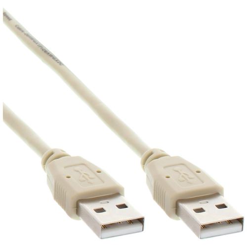 InLine - USB-kabel - USB (M) naar USB (M) - 5 m - beige