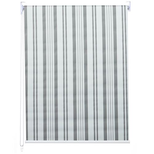 Store à enrouleur pour fenêtres, HWC-D52, avec chaîne, avec perçage, isolation, opaque, 110 x 160 ~ gris/blanc
