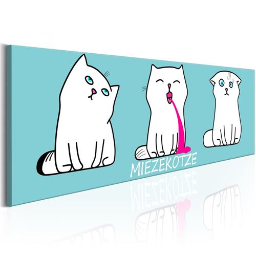 Artgeist - Tableau - Miezekotze: Cat Trio (Blue) 135x45