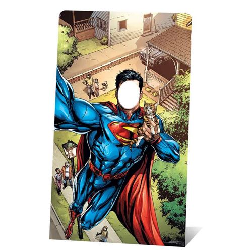 Figurine en carton Superman passe tête et selfie (DC COMICS) 168 cm