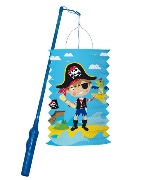 Amscan lampion Petit Pirate 40 cm papier bleu