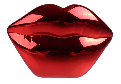 Verhaak lèvres de tirelire 15 cm rouge céramique