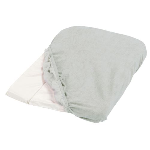 Lot de 2 housses de matelas &agrave; langer gris clair (75 x 50 cm)