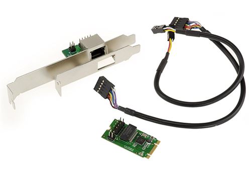 Carte M.2. - 1 port LAN GIGABIT ETHERNET pour port M2 de type PCIe, clé M ou B+M pour port M2 de type PCIe, clé M ou B+M