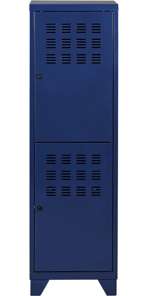 Pierre Henry - Vestiaire 2 portes avec serrures à loquet Bleu nuit nacré