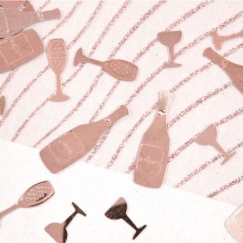 Lot de 10 sachets Confettis de table Soiree De Fête Rose gold - 10 grs