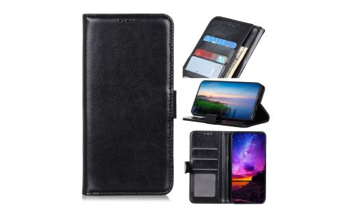 Etui Xiaomi Mi9T noir grainé rabat latéral articulé fonction stand