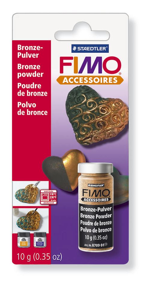 Poudre paillette bronze fimo