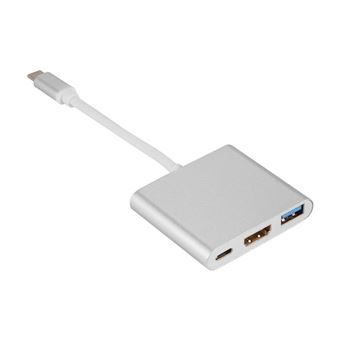 Concentrateur Usb Type C Concentrateur De Donnee Usb 3 0 Sortie Hdmi 4k Pour Macbook Pro Th704 Connectique Audio Video Achat Prix Fnac