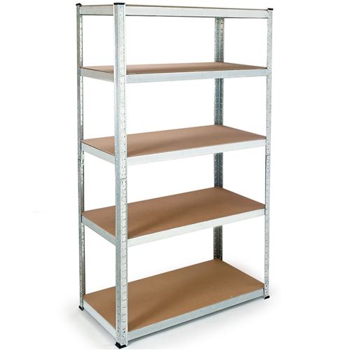 Etagère modulable charges lourdes en métal 5 plateaux