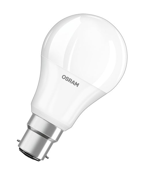 OSRAM LED BASE CLASSIC A / Lampe LED - ampoule de forme classique - avec un culot à baïonnette: B22d - 9 - 50 W - 220…240 V - 60 W remplacement - dépolie - 2700 K - 3pack}