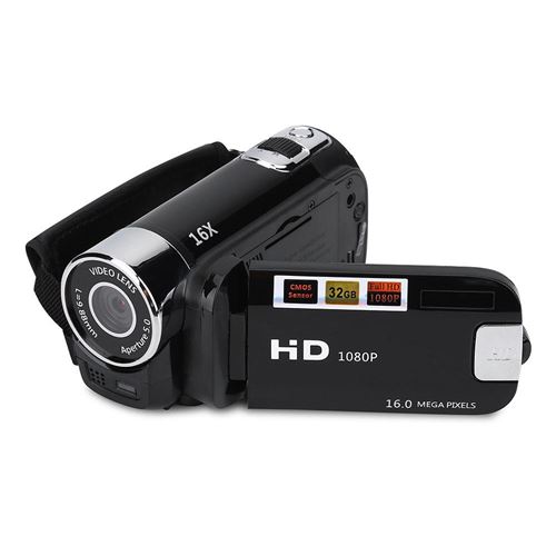 Full HD 1080P 16X Caméscope numérique HD Caméra DV vidéo (EU Black) -  Caméscope - Achat & prix