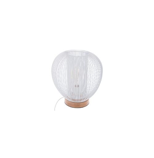 Lampe en métal fil blanc Atmosphera