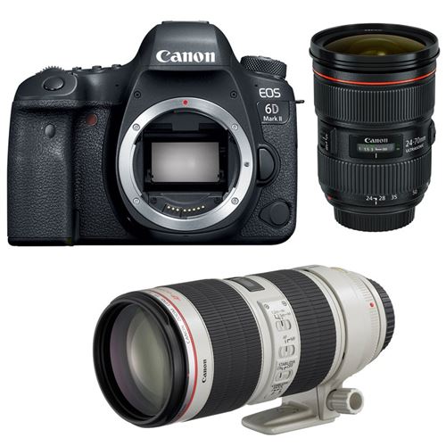 CANON eos 6d mark II + ef 24-70 f/2.8l II usm + ef 70-200 f/2.8 l is usm II