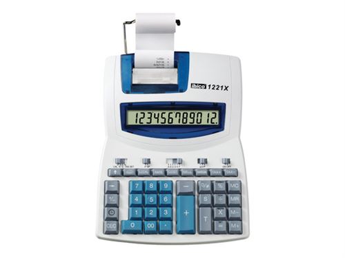 Calculatrice imprimante Ibico 1221X - 12 chiffres - RETIF