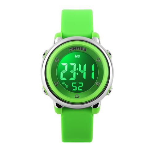 Oem Vert Montre Enfant Numérique Led 7 Couleurs Etanche - Image 1