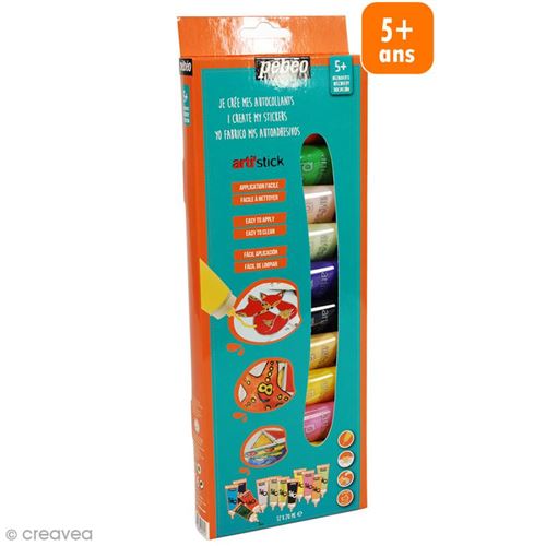 Coffret de peinture pour stickers Arti'stick Pébéo - 12 x 20 ml