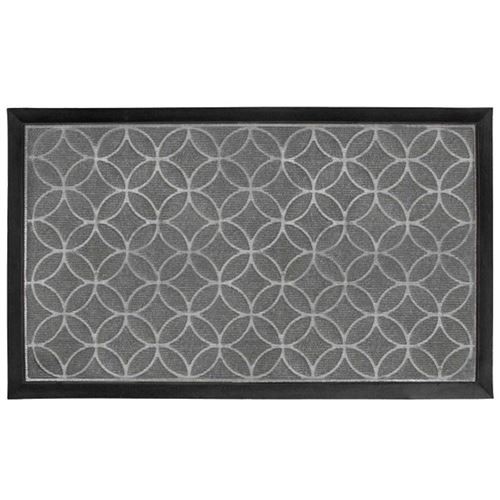 Paris Prix Gris Tapis D'entrée Rectangle Emilio 45X75cm
