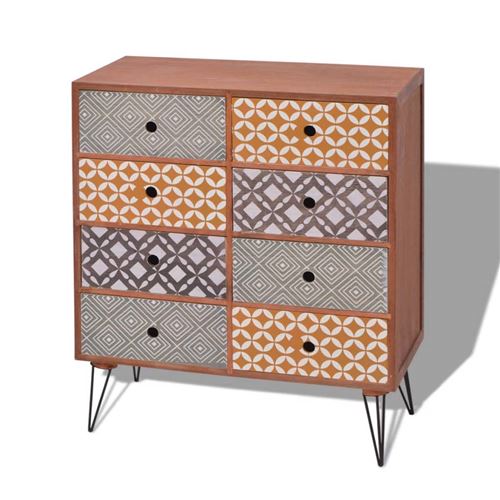 vidaXL Armoire de rangement avec 8 tiroirs marron