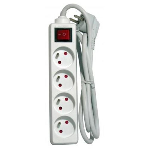 Chacon Blanc - Multiprise 4X16a + Interrupteur - 3 M