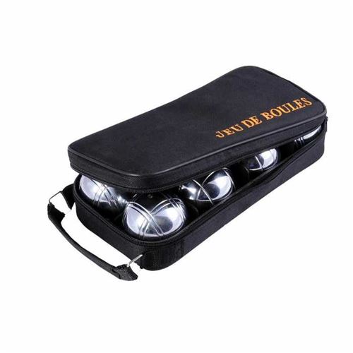 Engelhart Zilver Sacoche De Transport Avec Jeu De 8 Boules De Pétanque